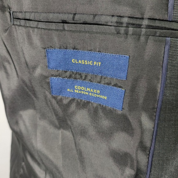 Stafford Men's Sport Coat Blazer Coolmax All Season Eco Made Wool Polyester 46S - Picture 13 of 14